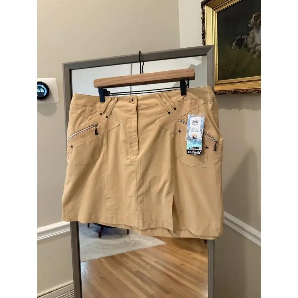 Jamie Sadock Palomino Golf Skirt Tan Size 18 - Picture 2 of 7